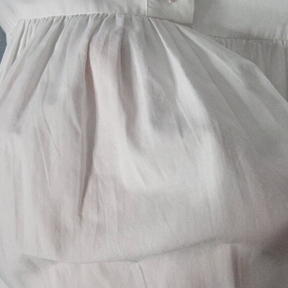 RHODE Dress Size Med White Nisha Puff-Sleeve Cotton Poplin Pockets Unlin… - Picture 13 of 16